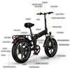 Bicicleta Eléctrica Engwe Engine X |plegable| Potencia 250w | Autonomía 60 Km | Negro