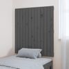 Cabecero De Cama De Pared | Panel De Cabecera Madera Maciza Pino Gris 82,5x3x90 Cm Cfw716811