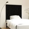 Cabecero De Cama De Pared | Panel De Cabecera Madera Maciza Pino Negro 108x3x110 Cm Cfw304179