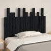 Cabecero De Cama De Pared | Panel De Cabecera Madera Maciza Pino Negro 108x3x80 Cm Cfw399077