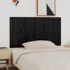 Cabecero De Cama De Pared | Panel De Cabecera Madera Maciza Pino Negro 166x3x90 Cm Cfw925974