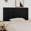 Cabecero De Cama De Pared | Panel De Cabecera Madera Maciza Pino Negro 185x3x90 Cm Cfw429058