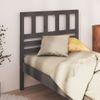 Cabecero De Cama | Panel De Cabecera Madera Maciza De Pino Gris 81x4x100 Cm Cfw935988