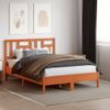 Cabecero De Cama | Panel De Cabecera Madera Maciza De Pino Marrón Cera 135 Cm Cfw547240