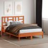 Cabecero De Cama | Panel De Cabecera Madera Maciza De Pino Marrón Cera 160 Cm Cfw558354