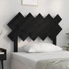 Cabecero De Cama | Panel De Cabecera Madera Maciza De Pino Negro 104x3x80,5 Cm Cfw996303