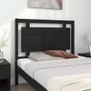 Cabecero De Cama | Panel De Cabecera Madera Maciza De Pino Negro 105,5x4x100 Cm Cfw384030