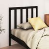 Cabecero De Cama | Panel De Cabecera Madera Maciza De Pino Negro 106x4x100 Cm Cfw339928