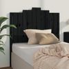 Cabecero De Cama | Panel De Cabecera Madera Maciza De Pino Negro 106x4x110 Cm Cfw757130