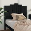 Cabecero De Cama | Panel De Cabecera Madera Maciza De Pino Negro 106x4x110 Cm Cfw757130