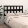 Cabecero De Cama | Panel De Cabecera Madera Maciza De Pino Negro 125,5x4x100 Cm Cfw968089