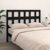 Cabecero De Cama | Panel De Cabecera Madera Maciza De Pino Negro 125,5x4x100 Cm Cfw968089