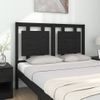 Cabecero De Cama | Panel De Cabecera Madera Maciza De Pino Negro 125,5x4x100 Cm Cfw618844