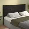 Cabecero De Cama | Panel De Cabecera Madera Maciza De Pino Negro 126x4x100 Cm Cfw380361