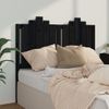 Cabecero De Cama | Panel De Cabecera Madera Maciza De Pino Negro 126x4x110 Cm Cfw679934