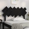 Cabecero De Cama | Panel De Cabecera Madera Maciza De Pino Negro 132x3x81 Cm Cfw210336