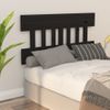 Cabecero De Cama | Panel De Cabecera Madera Maciza De Pino Negro 143,5x3x81 Cm Cfw311320