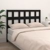 Cabecero De Cama | Panel De Cabecera Madera Maciza De Pino Negro 145,5x4x100 Cm Cfw379232