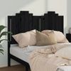 Cabecero De Cama | Panel De Cabecera Madera Maciza De Pino Negro 146x4x110 Cm Cfw824878