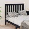 Cabecero De Cama | Panel De Cabecera Madera Maciza De Pino Negro 146x6x101 Cm Cfw319501