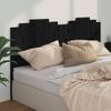 Cabecero De Cama | Panel De Cabecera Madera Maciza De Pino Negro 206x4x110 Cm Cfw182640