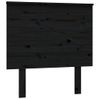 Cabecero De Cama | Panel De Cabecera Madera Maciza De Pino Negro 79x6x82,5 Cm Cfw357193