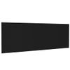 Cabecero De Cama Pared | Panel De Cabecera Madera Contrachapada Negro 240x1,5x80cm Cfw216684