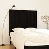 Cabecero De Cama Pared | Panel De Cabecera Madera Maciza Pino Negro 127,5x3x110 Cm Cfw882764