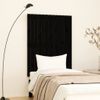 Cabecero De Cama Pared | Panel De Cabecera Madera Maciza Pino Negro 82,5x3x110 Cm Cfw963084