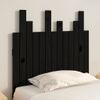 Cabecero De Cama Pared | Panel De Cabecera Madera Maciza Pino Negro 82,5x3x80 Cm Cfw700489