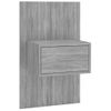 Cabecero De Cama | Panel De Cabecera Y Mesitas Madera Contrachapada Gris Sonoma Cfw710366