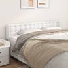 Cabecero Cama | Panel De Cabecera De Cuero Sintético Blanco 183x16x78/88 Cm Cfw141079