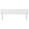 Cabecero Cama | Panel De Cabecera De Cuero Sintético Blanco 183x16x78/88 Cm Cfw141079