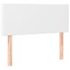 Cabecero Cama | Panel De Cabecera De Cuero Sintético Blanco 80x5x78/88 Cm Cfw618575