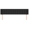 Cabecero Cama | Panel De Cabecera De Cuero Sintético Negro 203x16x78/88 Cm Cfw504412