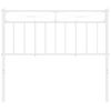 Cabecero Cama | Panel De Cabecera De Metal Blanco 107 Cm Cfw156786