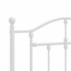 Cabecero Cama | Panel De Cabecera De Metal Blanco 107 Cm Cfw999403