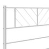 Cabecero Cama | Panel De Cabecera De Metal Blanco 107 Cm Cfw147095