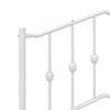 Cabecero Cama | Panel De Cabecera De Metal Blanco 107 Cm Cfw819826