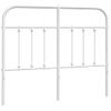 Cabecero Cama | Panel De Cabecera De Metal Blanco 120 Cm Cfw908109