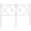 Cabecero Cama | Panel De Cabecera De Metal Blanco 120 Cm Cfw106884