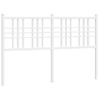 Cabecero Cama | Panel De Cabecera De Metal Blanco 140 Cm Cfw963037