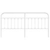 Cabecero Cama | Panel De Cabecera De Metal Blanco 193 Cm Cfw921853