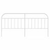 Cabecero Cama | Panel De Cabecera De Metal Blanco 193 Cm Cfw181754