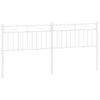 Cabecero Cama | Panel De Cabecera De Metal Blanco 193 Cm Cfw123480