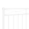 Cabecero Cama | Panel De Cabecera De Metal Blanco 193 Cm Cfw123480