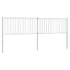 Cabecero Cama | Panel De Cabecera De Metal Blanco 200 Cm Cfw961636