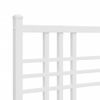 Cabecero Cama | Panel De Cabecera De Metal Blanco 200 Cm Cfw649364