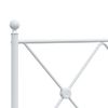 Cabecero Cama | Panel De Cabecera De Metal Blanco 200 Cm Cfw363078