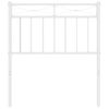 Cabecero Cama | Panel De Cabecera De Metal Blanco 75 Cm Cfw107298